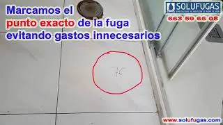Localización de fuga en la instalación del agua caliente en punto exacto con gas trazador