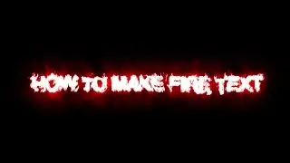 how to make fire text in after effects