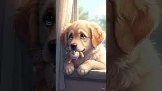 sad dog #cartoon  #animation #cute #ai