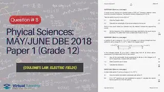 COULOMB'S LAW: ELECTRIC FIELD | MAY/JUNE DBE 2018: Physical Sciences Paper 1 Question 8 (Grade 12)