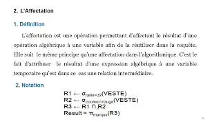Bases de Donn&eacute;es | 16 - L'Alg&egrave;bre Relationnelle : Renommage, Affectation & La valeur NULL