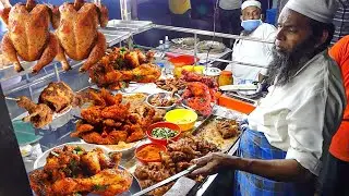 Famous Roadside Chicken Full Fries & Quail Fries @Vijayawada | Chicken Roasted Fries | Street Foodos
