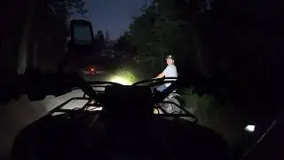 Night Ridin in Rapid River on the Wheelerz ( Honda Fourtraxx 300 )