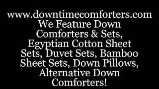 Luxury, elegant and discount feather comforters; bedding sets and luxury comforters
