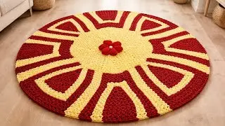 हाथ से बना शानदार गोल डोरमैट | घर की खूबसूरती बढ़ाने वाला डिज़ाइन ( New design doormat)