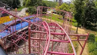 Riding Dream Hunters Society Roller Coaster Front Seat POV 4K Legendia Poland