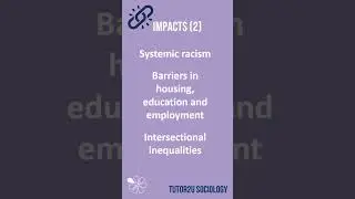 60 Second Sociology Topic Links | Structure of Inequality by Ethnicity (Stratification)