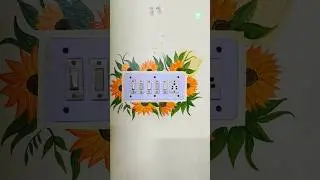 Wall painting decor ideas/ easy acrylic painting tutorial on switch board #art #artandcraft #shorts