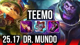 TEEMO vs DR. MUNDO (TOP) | 50k DMG | KR Master | 25.17
