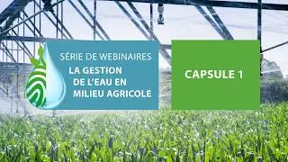 La gestion de l'eau en milieu agricole