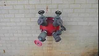 Fire Department Four Way Inlet Connections - (FDC) Wall Mounted Design Type