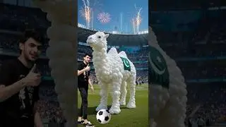 The Mascot White Camel 🐫🤯🇵🇰🔥with assistant placed on the football field are popular co produced