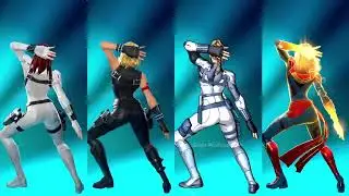 Fortnite It's ok I'm ok Emote With Black Cat Captain Marvel White Widow Skin Thicc 🍑😜😍🥵 Who Won ?