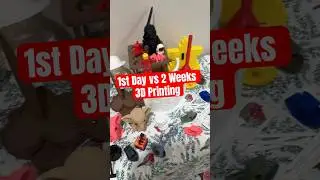 First day vs 2 weeks 3D printing #3dprinting #dothingsyoudontwanttodo #noob