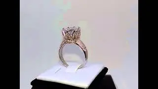 Anel Zirc&ocirc;nia Feminino Prata 925 Design Luxo