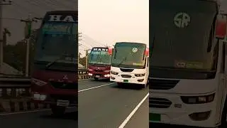 Hanif Bus VS SR Parivahan racing #sorts #bdbuslover #sortvideo #bus #hanif