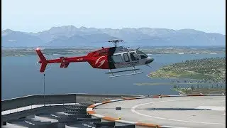 Bell 407 - Roof Top Landing Practice in Seattle - Xplane 11