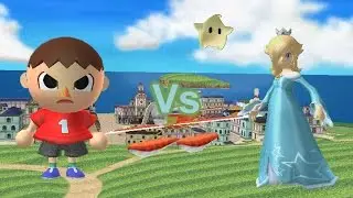 SSBB Modded Wii U Battles: Villager Vs Rosalina & Luma