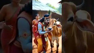 Krishna & Robot Rescue a Cow - A Divine Village Hero Story! l भगवान कृष्ण और रोबोट बने रक्षक #shorts