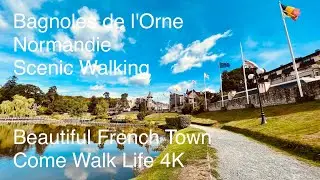 Explore The Beautiful French Spa Town Bagnoles de l'Orne - 4K 🎧 - 🇫🇷