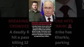 RUSSIAN DRONES BLOW UP PASSENGER TRAIN! 🇷🇺🚀 #BreakingNews #Crime |Putin| Zelensky| NATO| Geopolitics