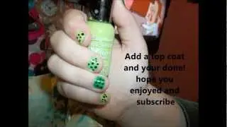 Easy St.Patricks day nails for kids!