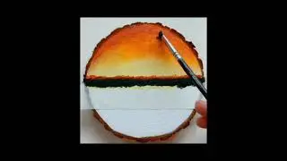 Tips #25 : Wooden Slice Painting Ideas For Beginners Artist #painting #paintingideas #trending