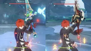 Diluc Mailed Flower vs Serpent Spine Weapon Comparison - Genshin Impact