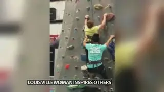 Louisville woman overcomes partial paralysis to pursue rock climbing, marathon