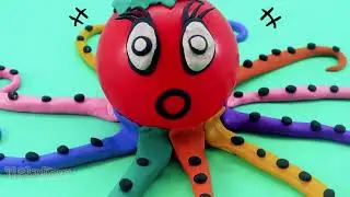 How to Make a Colorful Octopus with Kinetic Sand, Play Doh
