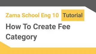 How to create fee category |School &lrm;Management Software| |ENG Version|&lrm;