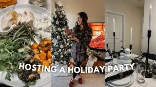 HOSTING A HOLIDAY PARTY - menu, decor for the table, hosting tips, table scape, & more! 🎄✨