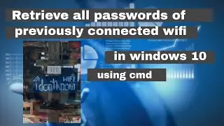 How to find all wifi password in windows 10 | Single Command using cmd |