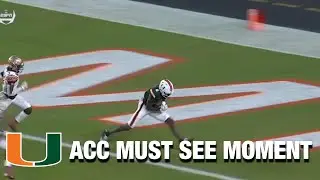 Miami &nbsp;QB D'Eriq King Throws A Bomb to Dee Wiggins For A Score