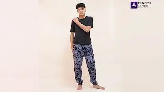 Herren Aladinhose Elefantenhose Chang Blau
