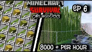 Minecraft Bamboo Farm | Minecraft උණ ගොවිපල (EP 6) Sinhala