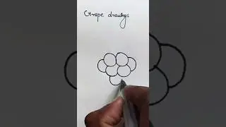 how to draw Grape #easy drawings #tutorials #drawingideas #Short #colouring #simple #bautiful#grape