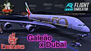 ✈LIVE RFS-Voo Top[SBGL-OMDB] Airbus A380   EMIRATES (Serv:Training) #realflightsimulator  #emirates