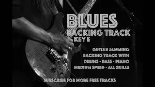 Bluesy Studio: New E Blues Guitar Jam Track with Piano and Drums