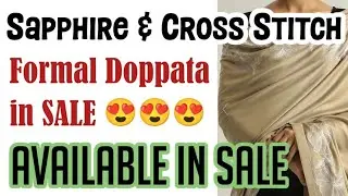 Sapphire & Cross Stitch Formal Dupatta Available in sale