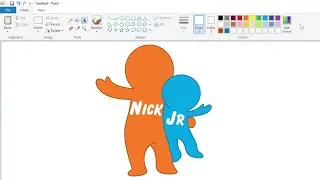 Как нарисовать вариант логотипа Nick Jr. с помощью MS Paint | Как рисовать на компьютере