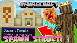 Craftable structure mod for minecraft bedrock edition || minecraft but you can spawn any structure |