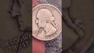 S0102:  Circulated 1934(D) Washington Quarter #silverstacking #constitutionalsilver #quarters