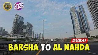 Dubai Drive: Barsha Heights to Al Nahda 🇦🇪 4K Scenic City Roads (Feb 2025)