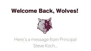 Welcome Back, Wolves!