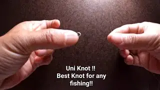 Uni knot how to tie to ringed Flyliner Hook Super easy way!
