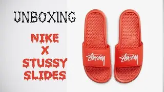 [UNBOXING] Nike Benassi X Stussy Habanero Red/White