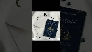A or B? ✨Celestial wedding invitation #shorts  #diywedding