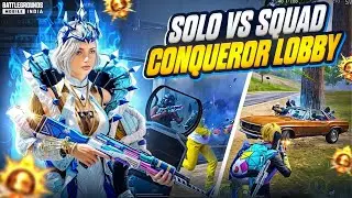 Playing SOLO VS SQUAD in Top 100Conqueror Lobby☠️||@Sujoyplayzz-b2f