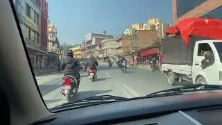 crazy drive on the streets of Kathmandu Nepal - January 23, 2023